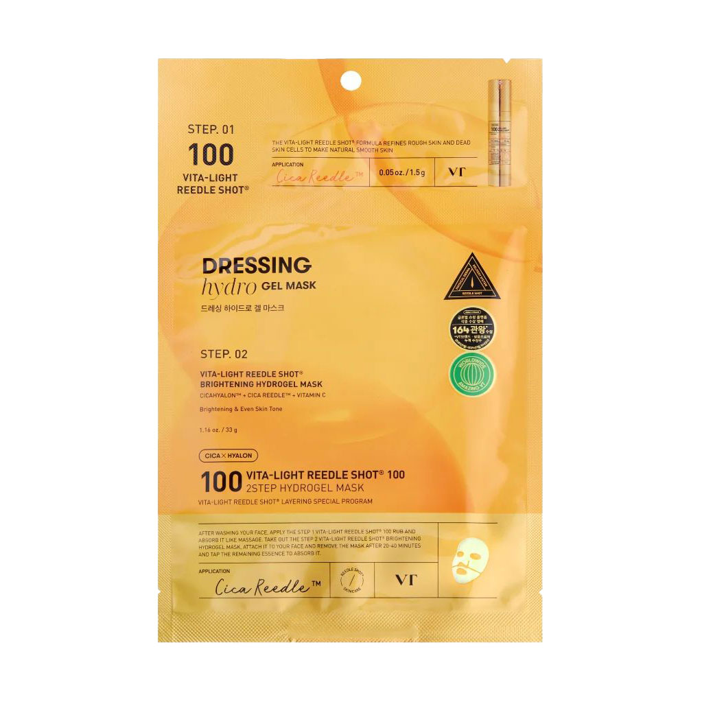 Двоетапна гідрогелева маска для обличчя VT Cosmetics Vita-Light Reedle Shot 100 2Step Mask, 1 шт